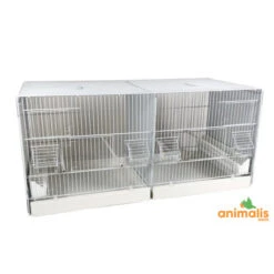 Cage Domus-Molinari 90cm Blanche Avec Parois Latérales Amovibles